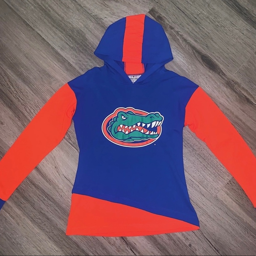 Florida UF Gators athletic pullover - Long Sleeve Tee with Hoodie Size S